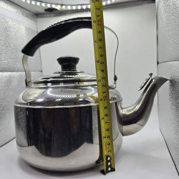 VTG Knapp Monarch Tea Pot Kettle Stainless Steel Vermont Country Store 3 Liter - Picture 9 of 10